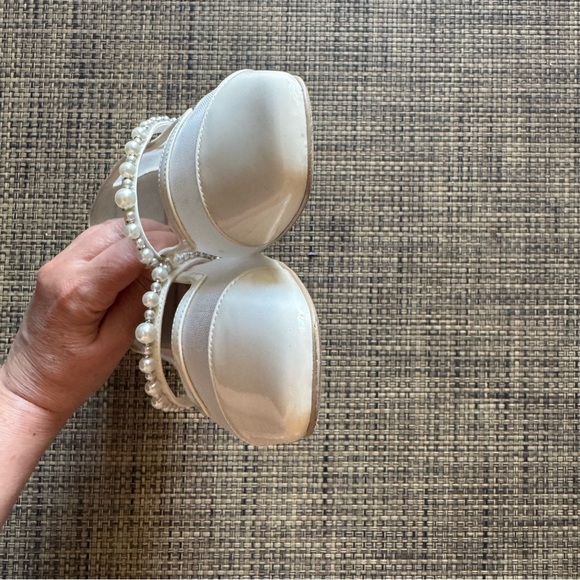 Dolce Vita Rollin Pearl Strap Mesh Patent Ballet Flats size 9 white - Picture 5 of 6